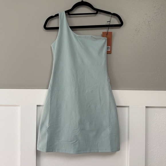 NWT Girlfriend Collective Glass Bianca One Shoulder Dress - Picture 4 of 10